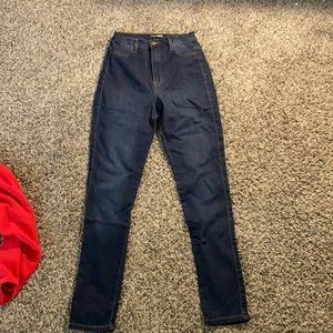 size 7 fashionova high waisted jeans dark wash